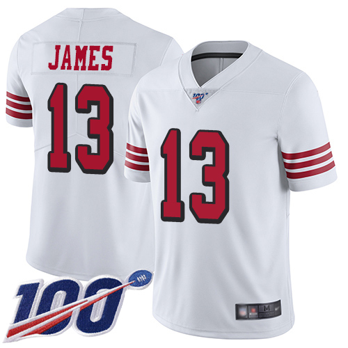 San Francisco 49ers Limited White Men Richie James NFL Jersey #13 100th Season Rush Vapor Untouchable->youth nfl jersey->Youth Jersey